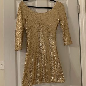 Sequin Gold Dress